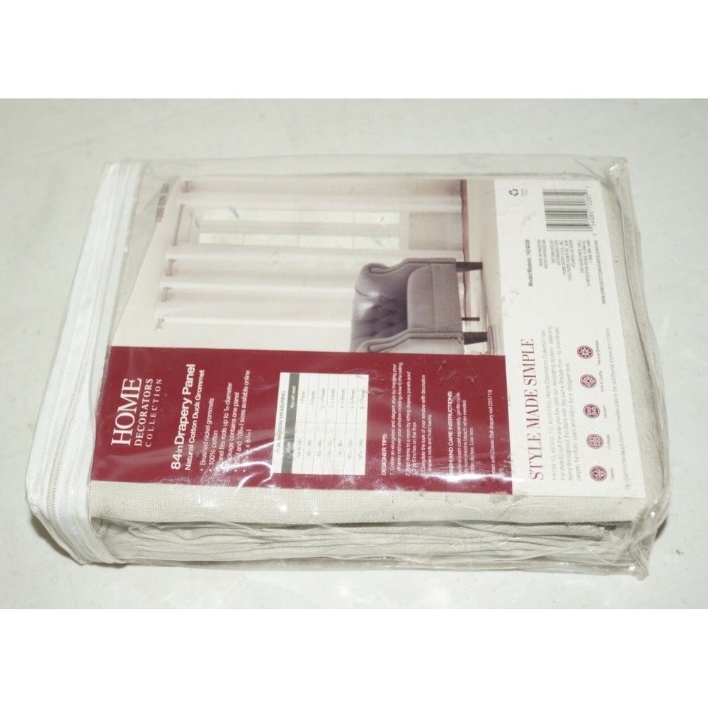 Home Decorators: Natural Cotton 42x84" Drapery Grommet‎ Panel 1000026586